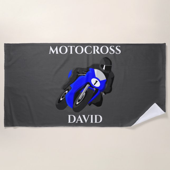 MOTOCROSS beach towel. Beach Towel (Front)