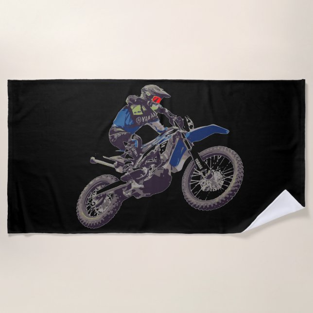 MOTOCROSS beach towel. Towel (Front)
