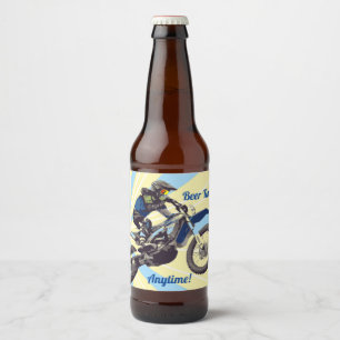 Motocross Beer Bottle Label