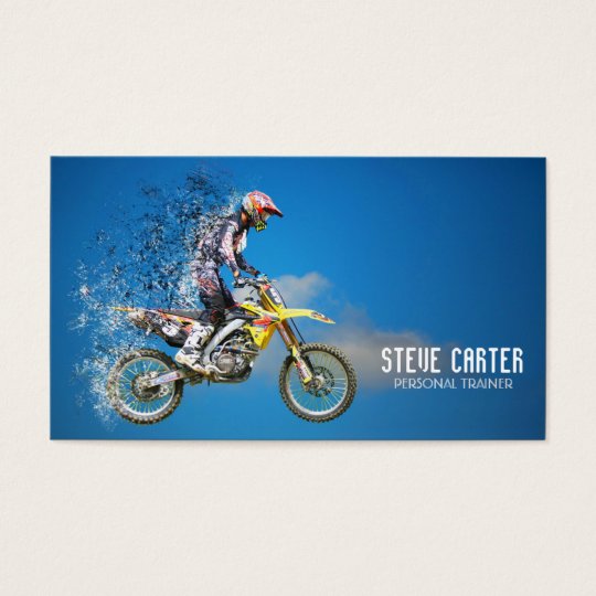 Motocross Bike Professional Personal Trainer Business Card