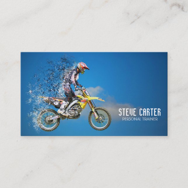 Motocross Bike Professional Personal Trainer Business Card (Front)