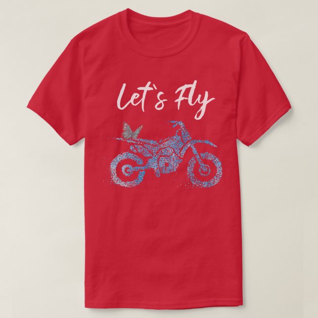 Motocross Biker Butterfly T-Shirt (Design Front)