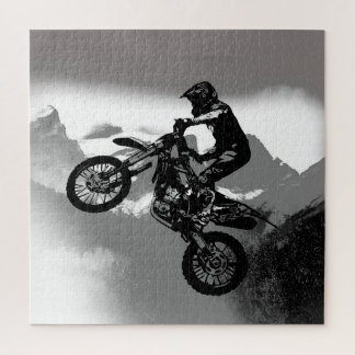 Motocross Biker - Rocky Mountains Jigsaw Puzzle