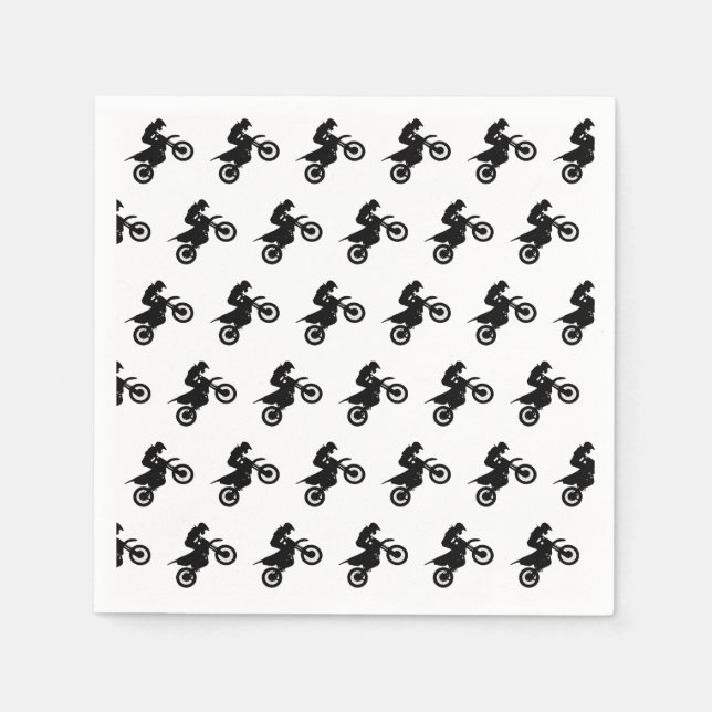 Motocross Birthday Party Napkin (Front)
