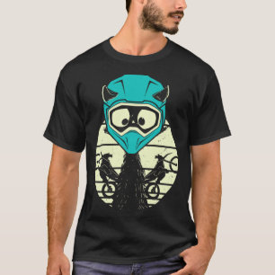 Motocross Cat  Cat With Motorcycle Helmet Dirtbike T-Shirt