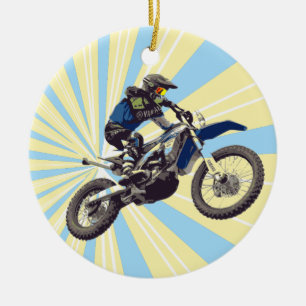 Motocross Ceramic Tree Decoration