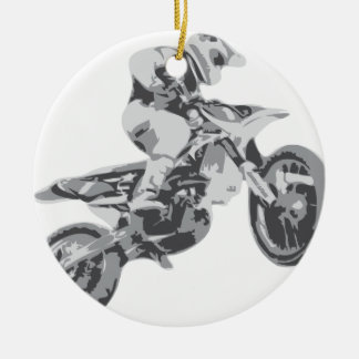 Motocross Ceramic Tree Decoration