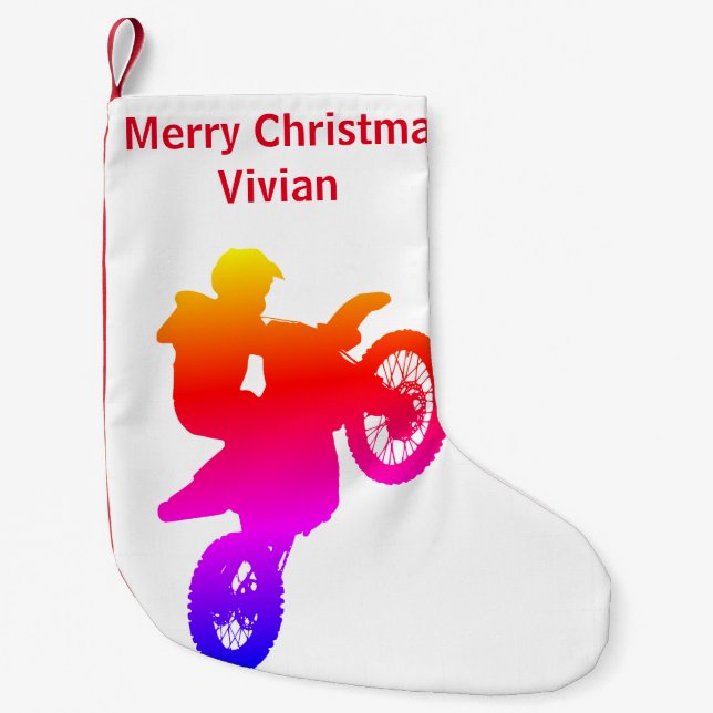 Motocross Christmas Stocking (Front)