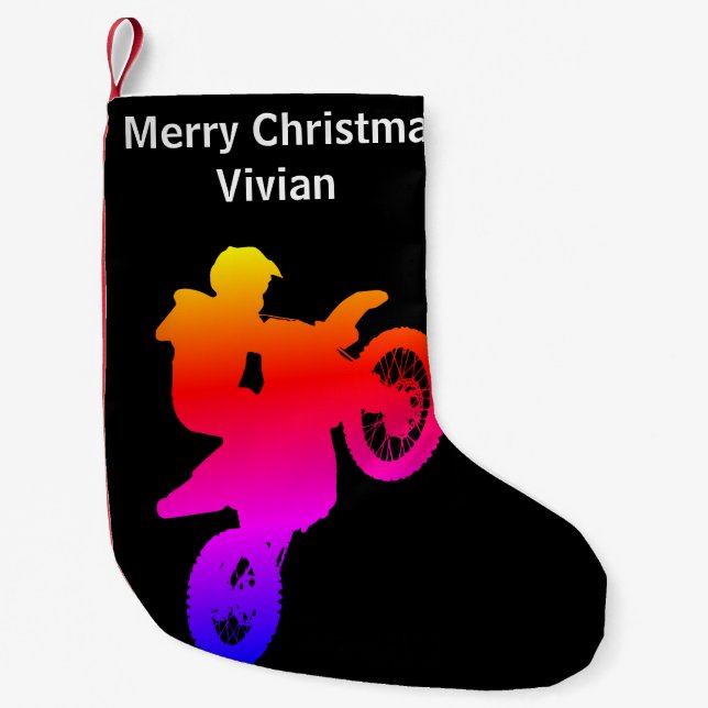 Motocross Christmas Stocking (Front)