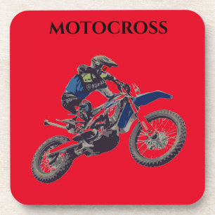 MOTOCROSS coasters with cork back set.