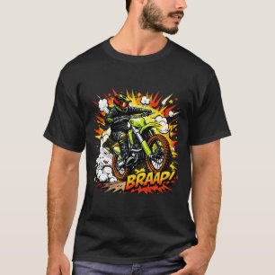 Motocross Comic Burst Dirt Bike Rider T-Shirt