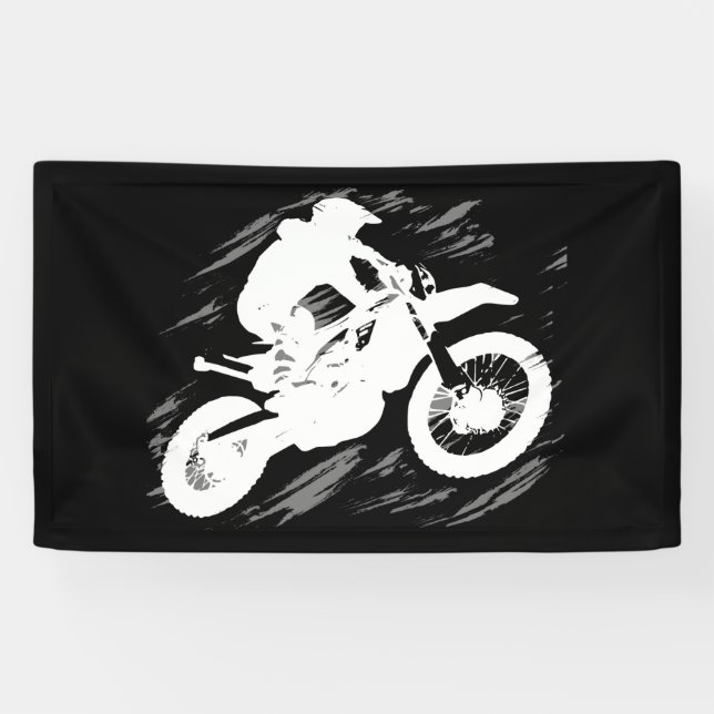 Motocross Competitive Sport Motorcycle Racing Banner (Horizontal)