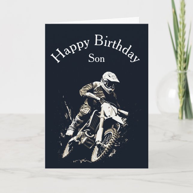 Motocross Competitive Sport Motorcycle Racing Card (Front)