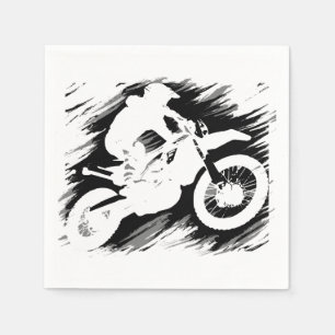 Motocross Competitive Sport Motorcycle Racing Napkin