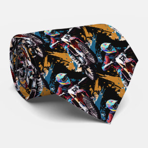 Motocross Competitive Sport Motorcycle Racing Tie