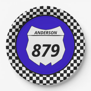 Motocross Custom Dirt Bike Number Plate on Blue