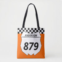 Motocross Custom Dirt Bike Number Plate on Orange