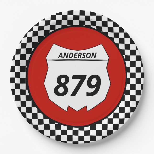 Motocross Custom Dirt Bike Number Plate on Red (Front)