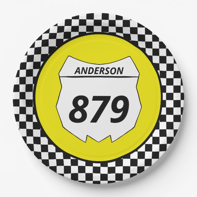 Motocross Custom Dirt Bike Number Plate on Yellow (Front)