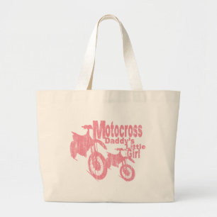 Motocross Daddy's Girl Large Tote Bag