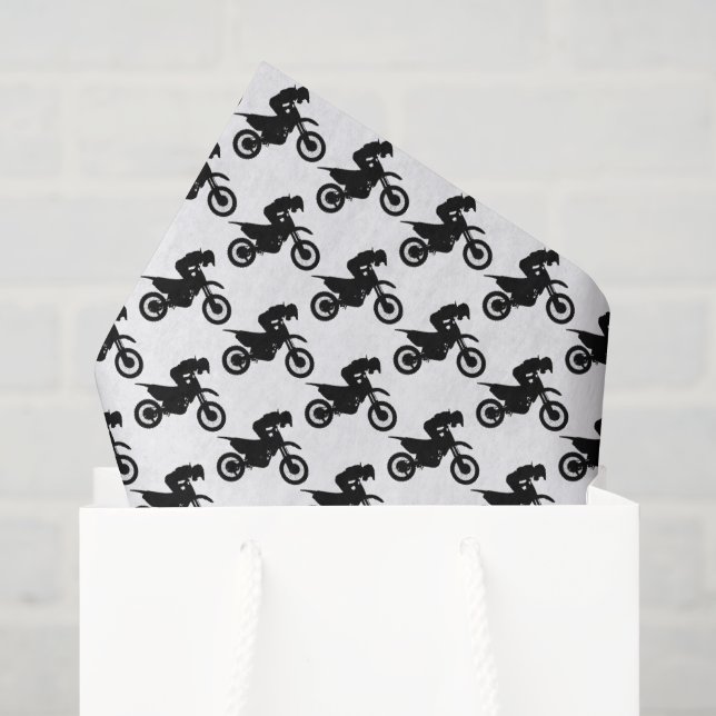 Motocross Decoupage Paper, Dirt Bike Motorbike Tissue Paper (Gift Bag)
