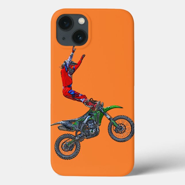 Motocross Dirt-Bike Aerial Stunt Display Case-Mate iPhone Case (Back)