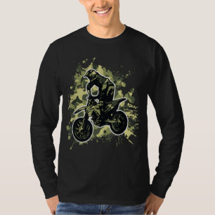 Motocross Dirt Bike Camo Camouflage Motorcycle Rid T-Shirt