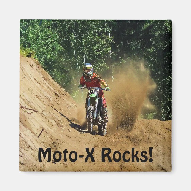 Motocross Dirt-Bike Champion Race Magnet (Front)