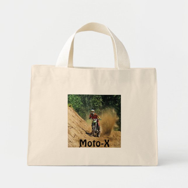 Motocross Dirt-Bike Champion Race Mini Tote Bag (Front)