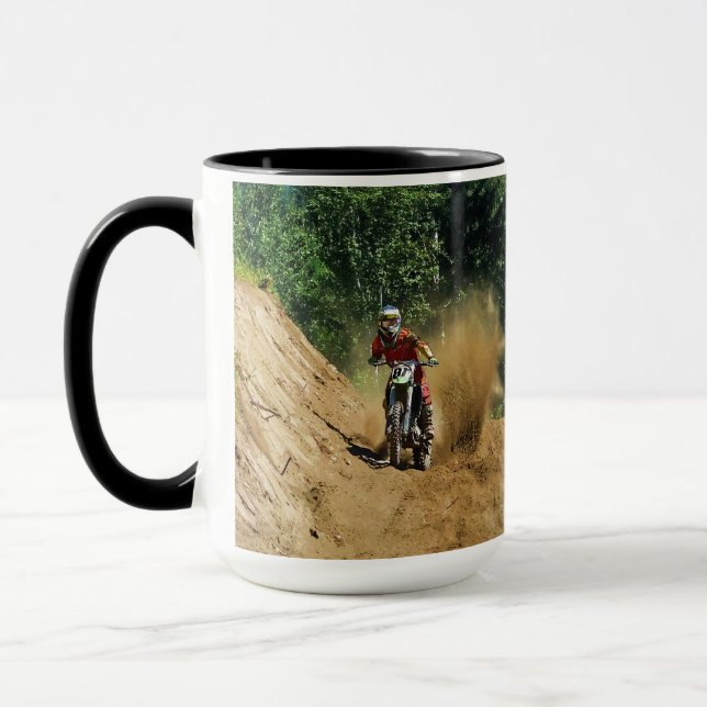 Motocross Dirt-Bike Champion Race Mug (Left)
