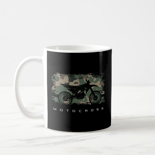 Motocross Dirt Bike - Dirt Bike Motocross Coffee Mug (Left)