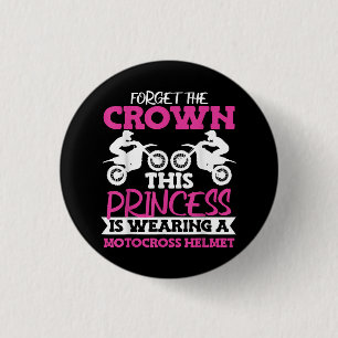 Motocross Dirt Bike Girl 3 Cm Round Badge