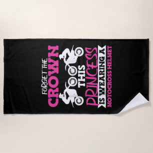 Motocross Dirt Bike Girl Beach Towel