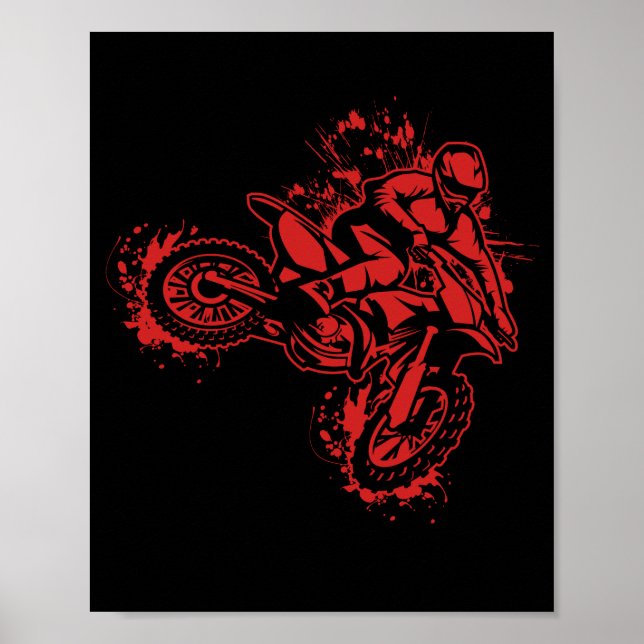 Motocross Dirt Bike Poster (Front)