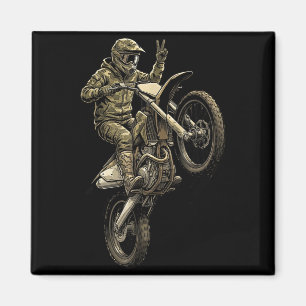 Motocross dirt bike racing camo offroad rider boys magnet