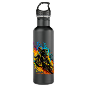 Motocross Dirt Bike Racing Supercross Flying Jump  710 Ml Water Bottle