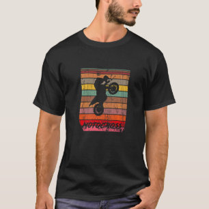 Motocross Dirt Bike Rider Vintage Rainbow Motorcyc T-Shirt