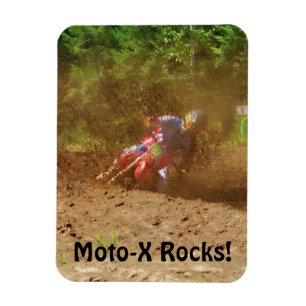 Motocross Dirt-Racer Sports Art Magnet