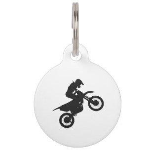 Motocross driver - Choose background color Pet Tag