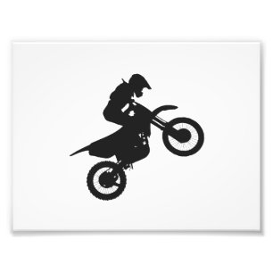 Motocross driver - Choose background color Photo Print