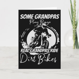 Motocross Enduro Biker Grandpa Racing Dirt Bike Ri Card