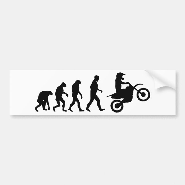 motocross evolution bumper sticker (Front)