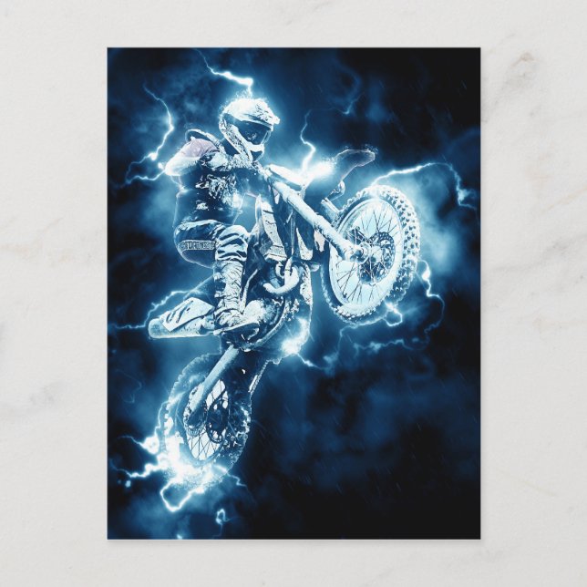 Motocross extreme sport postcard (Front)