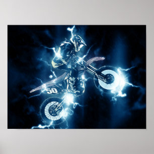 Motocross extreme sport poster