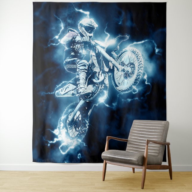 Motocross extreme sport tapestry (In Situ)