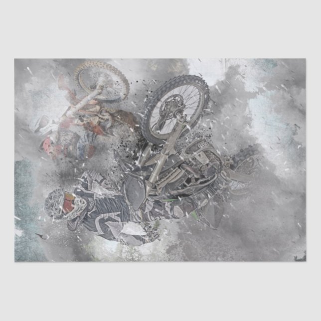Motocross Extreme Sport Tissue Paper (Front)