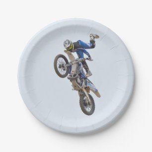 Motocross Extreme Tricks Paper Plate