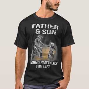 Motocross Father and Son Riding Partners For Life  T-Shirt