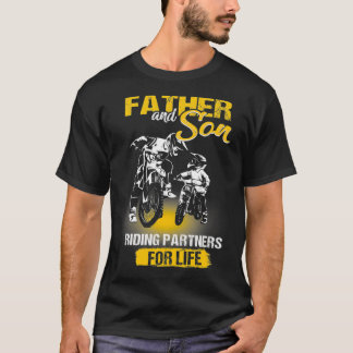 Motocross Father And Son Riding Partners For T-Shirt