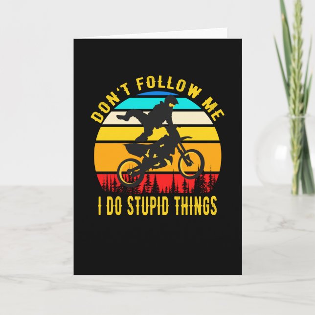 Motocross funny Motorcycle Dirt Bike Card (Front)